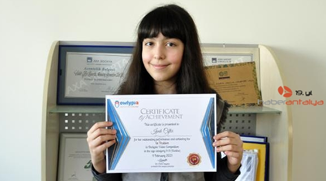 Manavgatlı öğrenci İngiltere’deki yarışmada dünya birincisi oldu