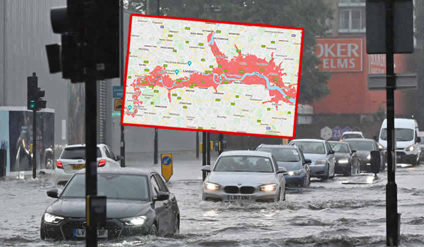 NASA’dan başkent Londra için korkutan harita