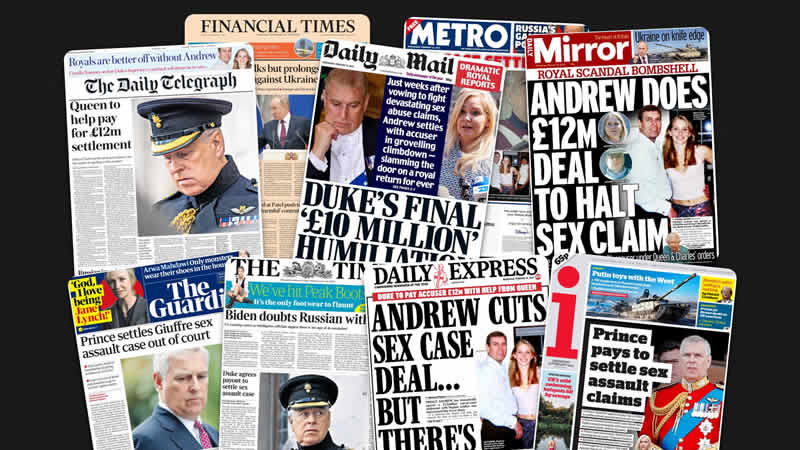  16 Şubat Çarşamba: İngiltere gazetelerinden öne çıkan manşetler