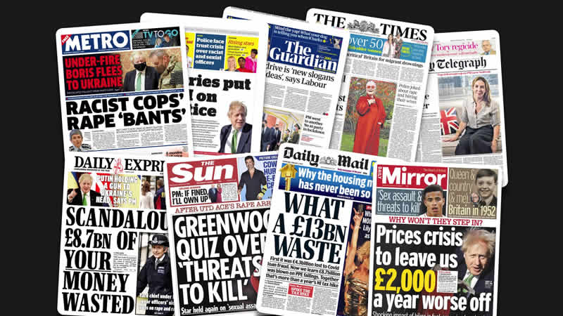  2 Şubat Çarşamba: İngiltere’de günün öne çıkan gazete manşetleri