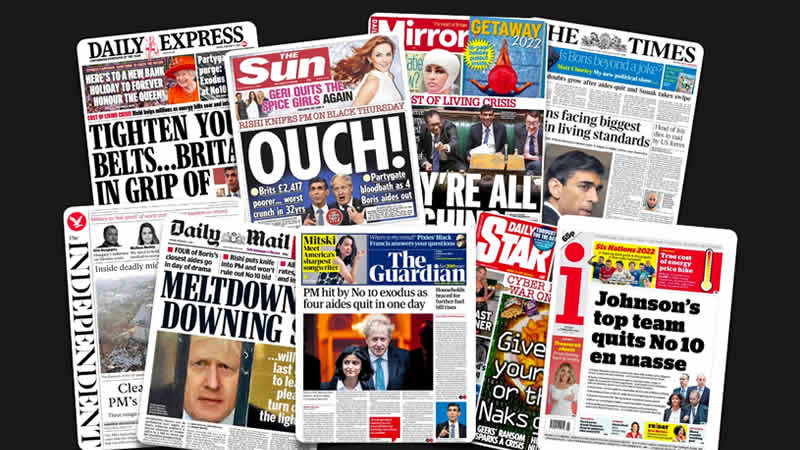  4 Şubat Cuma: İngiltere gazetelerinde günün öne çıkan manşetleri