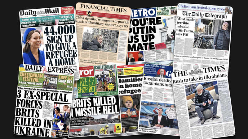  15 Mart Salı: İngiltere gazetelerinden öne çıkan manşetler