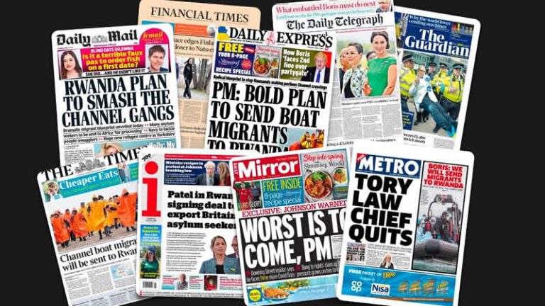 14 Nisan Perşembe: İngiltere gazetelerinden öne çıkan manşetler