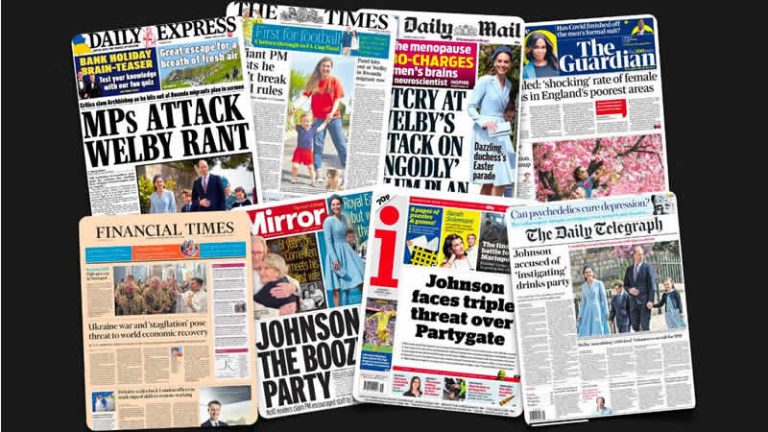 18 Nisan Pazartesi: İngiltere gazetelerinden öne çıkan manşetler