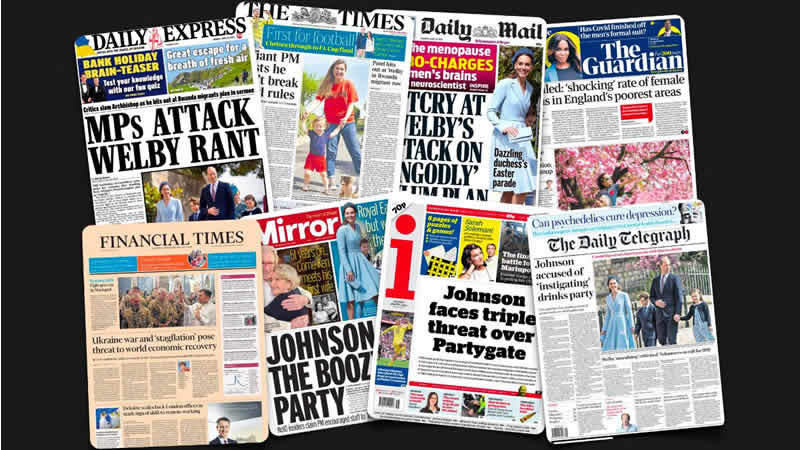 18 Nisan Pazartesi: İngiltere gazetelerinden öne çıkan manşetler