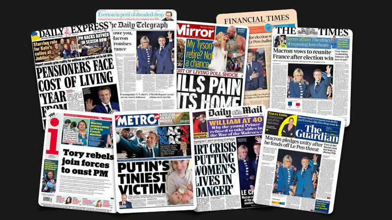  25 Nisan Pazartesi: İngiltere gazetelerinden öne çıkan manşetler