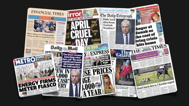 1 Nisan Cuma: İngiltere gazetelerinden öne çıkan manşetler