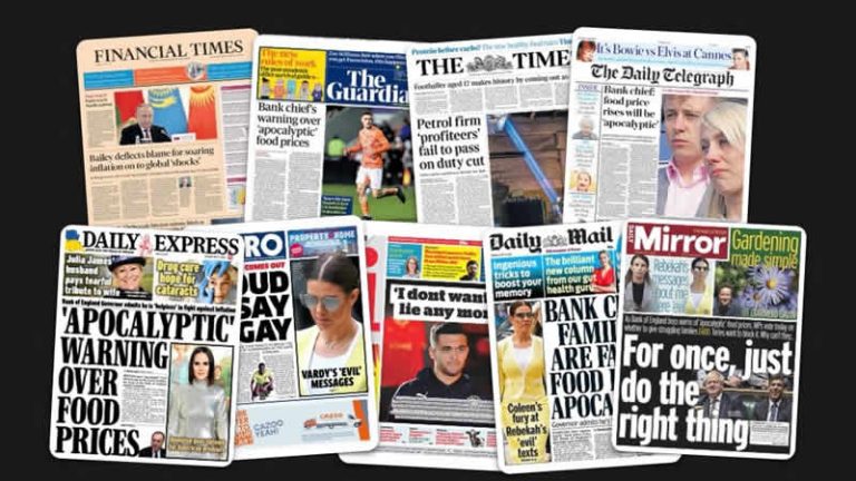 17 Mayıs Salı: İngiltere gazetelerinden öne çıkan manşetler