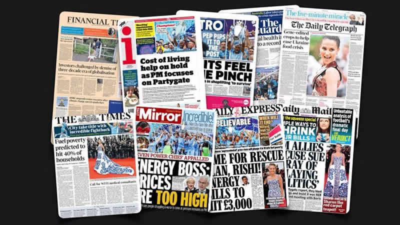  23 Mayıs Pazartesi: İngiltere gazetelerinden öne çıkan manşetler