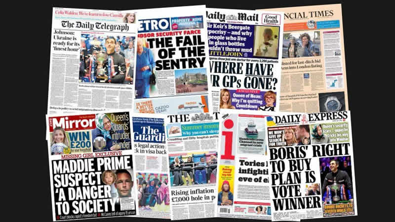  3 Mayıs Salı: İngiltere gazetelerinden öne çıkan manşetler