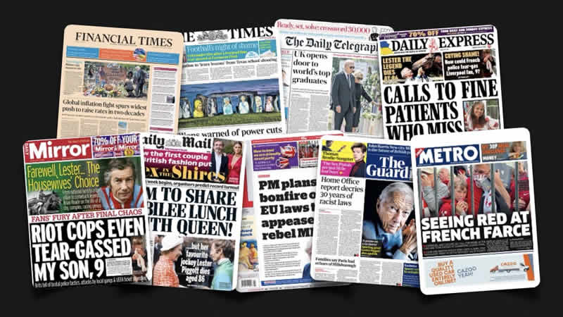  30 Mayıs Pazartesi: İngiltere gazetelerinden öne çıkan manşetler