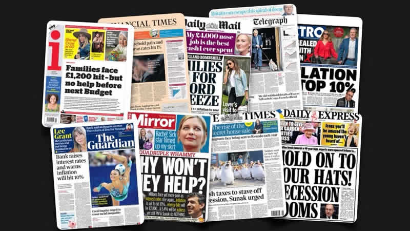 6 Mayıs Cuma: İngiltere gazetelerinden öne çıkan manşetler