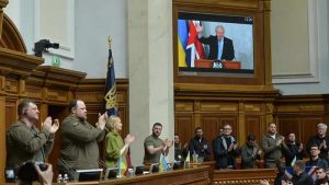 İngiltere Başbakanı Boris Johnson, Ukrayna Parlamentosuna seslendi