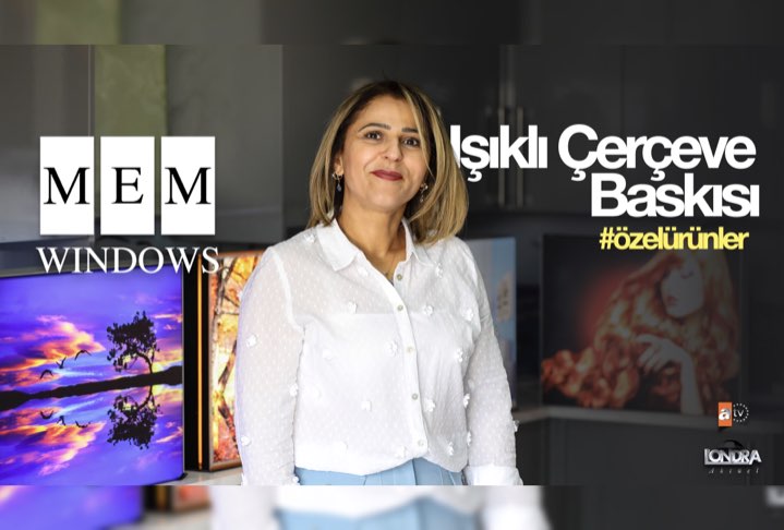 Özel tasarım ürünlerinde ışıklı çerçeve baskısı