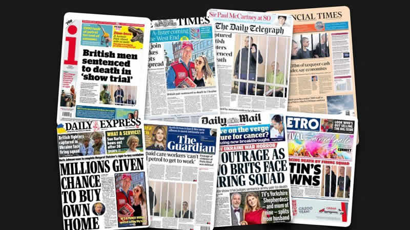  10 Haziran Cuma: İngiltere gazetelerinden öne çıkan manşetler