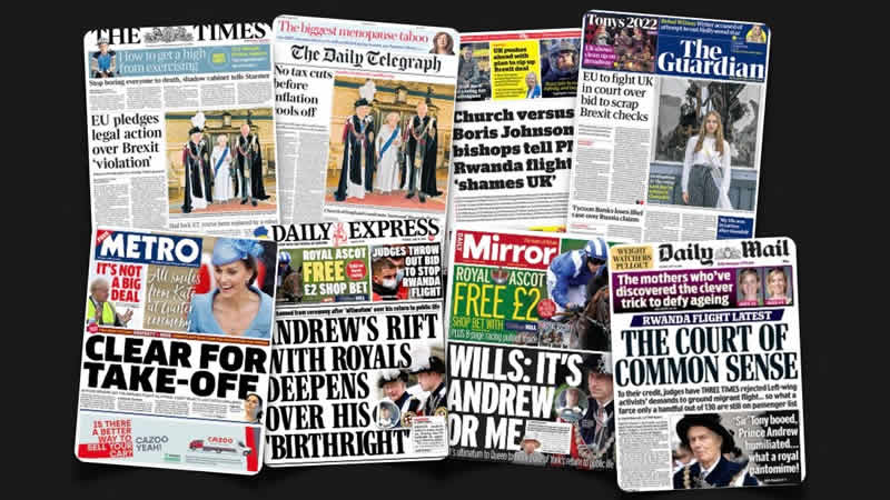  14 Haziran Salı: İngiltere gazetelerinden öne çıkan manşetler