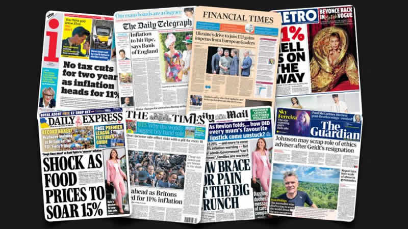  17 Haziran Cuma: İngiltere gazetelerinden öne çıkan manşetler