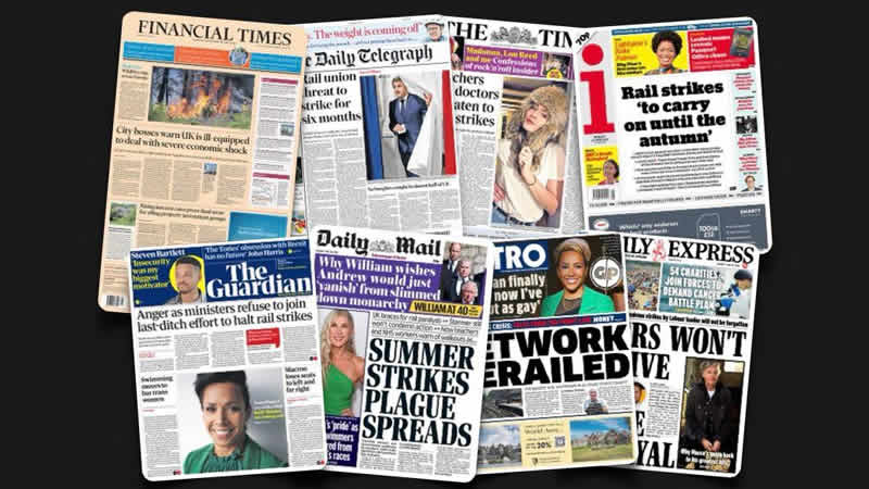  20 Haziran Pazartesi: İngiltere gazetelerinden öne çıkan manşetler