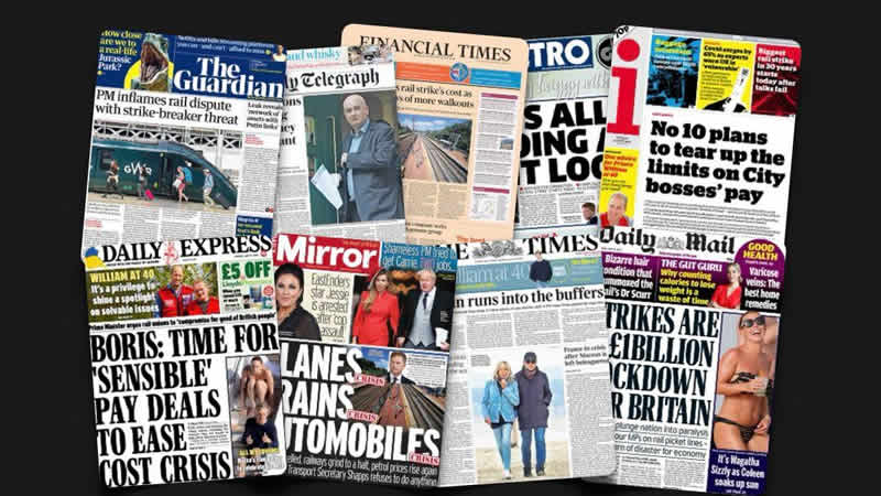  21 Haziran Salı: İngiltere gazetelerinden öne çıkan manşetler