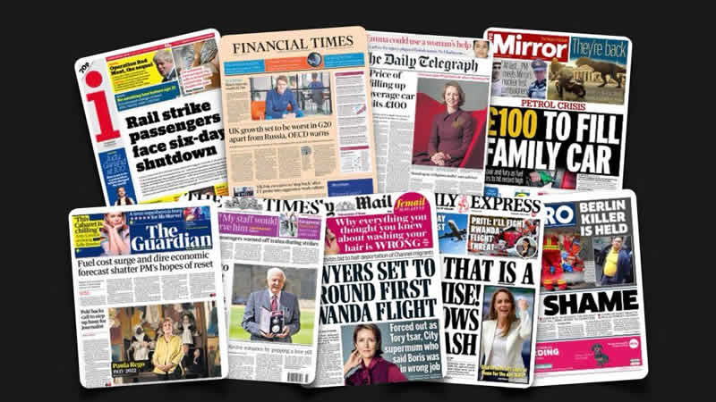  9 Haziran Perşembe: İngiltere gazetelerinden öne çıkan haberler