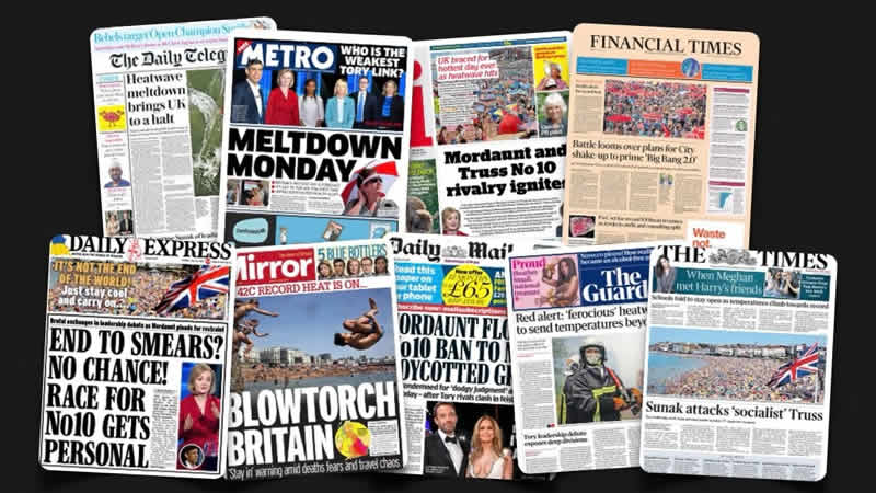  18 Temmuz Pazartesi: İngiltere gazetelerinden öne çıkan manşetler