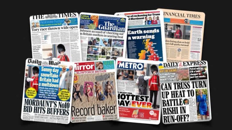 19 Temmuz Salı: İngiltere gazetelerinden öne çıkan manşetler