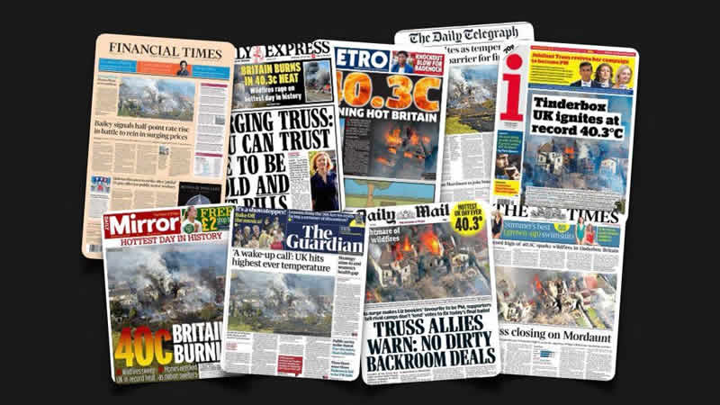  20 Temmuz Çarşamba: İngiltere gazetelerinden öne çıkan manşetler