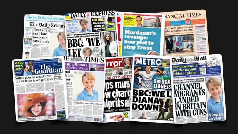  22 Temmuz Cuma: İngiltere gazetelerinden öne çıkan manşetler