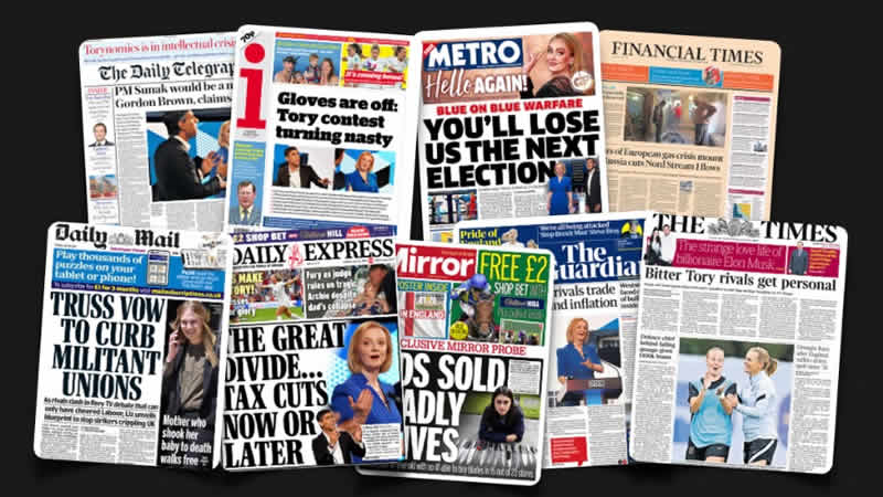  26 Temmuz Salı: İngiltere gazetelerinden öne çıkan manşetler