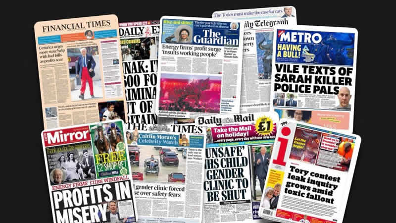  29 Temmuz Cuma: İngiltere gazetelerinden öne çıkan manşetler