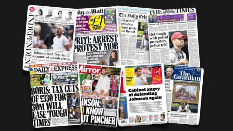 5 Temmuz Salı: İngiltere gazetelerinden öne çıkan manşetler