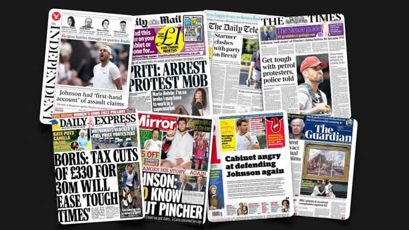 5 Temmuz Salı: İngiltere gazetelerinden öne çıkan manşetler