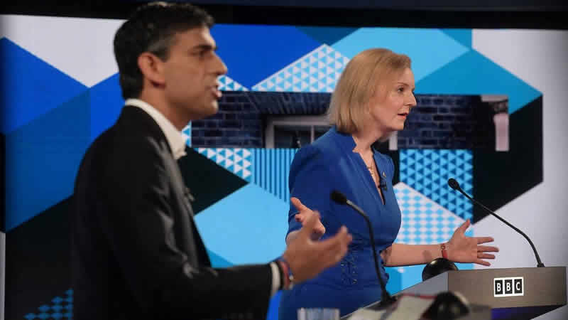 İngiltere’de başbakan adayları Sunak ve Truss canlı yayında karşı karşıya geldi