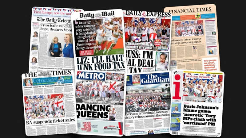 2 Ağustos Salı: İngiltere gazetelerinde öne çıkan manşetler