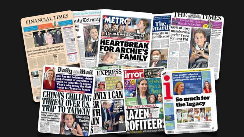  3 Ağustos Çarşamba: İngiltere gazetelerinden öne çıkan manşetler