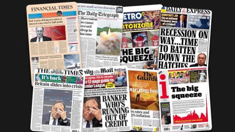 5 Ağustos Cuma: İngiltere gazetelerinden öne çıkan manşetler