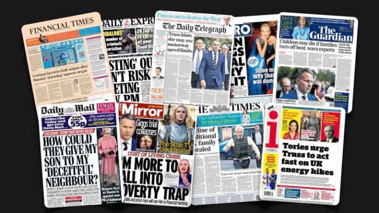 1 Eylül Perşembe: İngiltere gazetelerinden öne çıkan manşetler