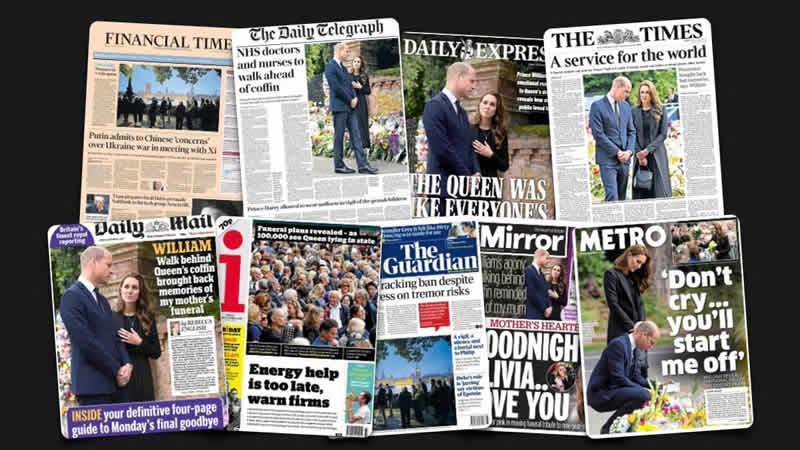  16 Eylül Cuma: İngiltere gazetelerinden öne çıkan manşetler