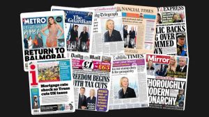 21 Eylül Çarşamba: İngiltere gazetelerinden öne çıkan manşetler