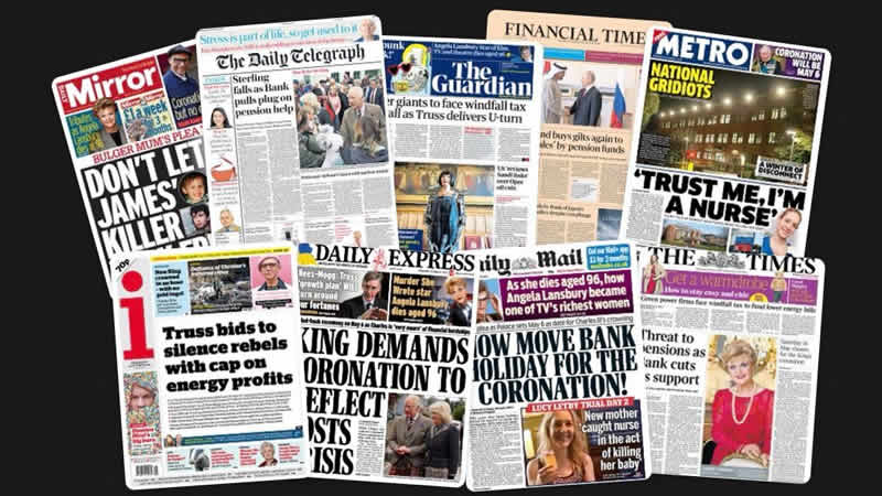  12 Ekim Çarşamba: İngiltere gazetelerinden öne çıkan manşetler