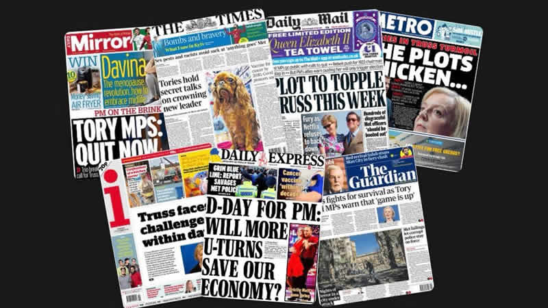 17 Ekim Pazartesi: İngiltere gazetelerinden öne çıkan manşetler