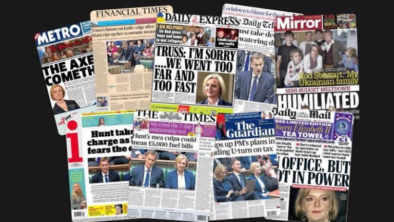 18 Ekim Salı: İngiltere gazetelerinden öne çıkan manşetler