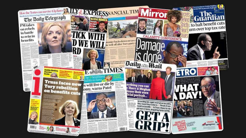 4 Ekim Salı: İngiltere gazetelerinden öne çıkan manşetler