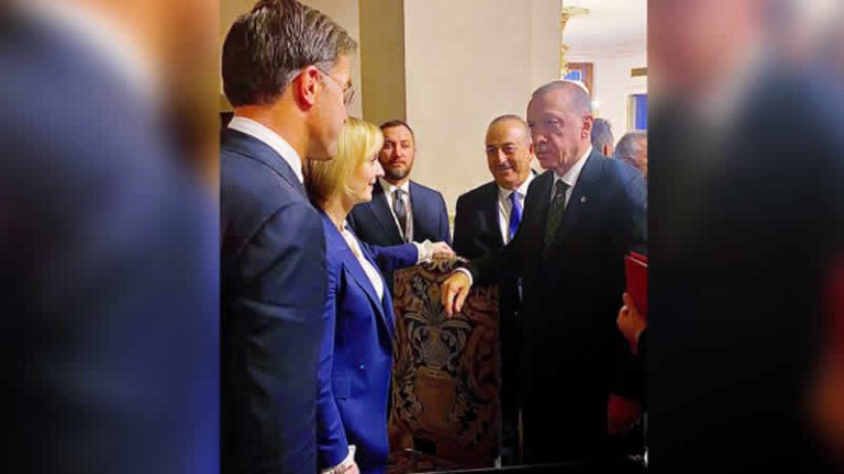 Cumhurbaşkanı Erdoğan, İngiltere Başbakanı Truss ile sohbet etti