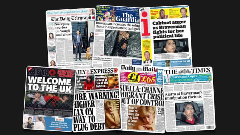  1 Kasım Salı: İngiltere gazetelerinden öne çıkan manşetler