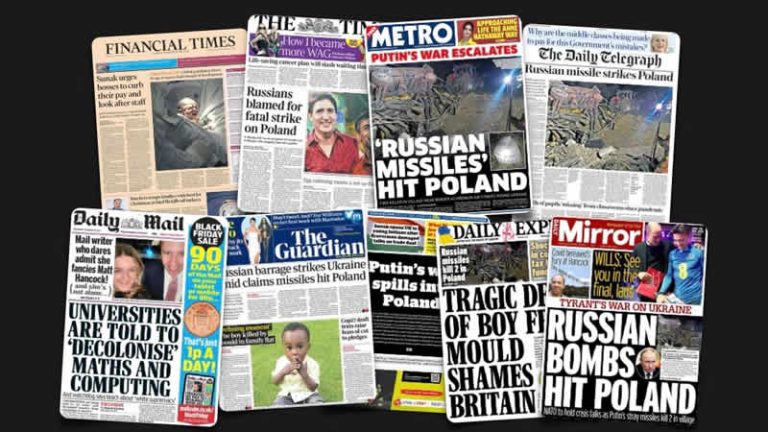 16 Kasım Çarşamba: İngiltere gazetelerinden öne çıkan manşetler