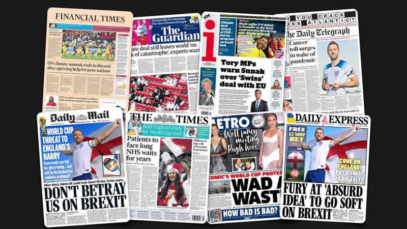  21 Kasım Pazartesi: İngiltere gazetelerinden öne çıkan manşetler