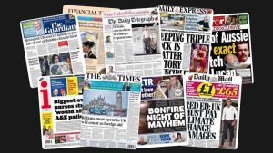 7 Kasım Pazartesi: İngiltere gazetelerinden öne çıkan manşetler