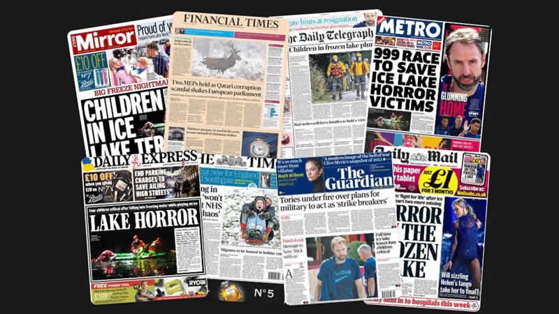 12 Aralık Pazartesi: İngiltere gazetelerinden öne çıkan manşetler