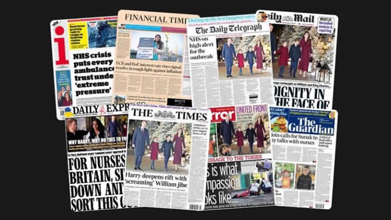 16 Aralık Cuma: İngiltere gazetelerinden öne çıkan manşetler